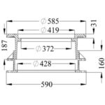400 teleskop ram A5 BASIC lock Avlopp 400 TELESKOP RAM, A5 BASIC LOCK, ÖPPET SPETTHÅL OCH NYCKELHÅL, 2265/2266/2261