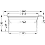 600 flytande ram hög, REGULAR lock Avlopp FURNES FLYTANDE RAM HÖG MED LOCK 600