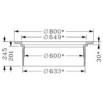 640 flytande ram, REGULAR lock Avlopp FURNES FLYTANDE BETÄCKNING KOMPLETT 640