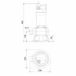 Dränkbara dräneringspumpar Unilift AP Avlopp 96468190 DRÄNKPUMP UNILIFT AP35B