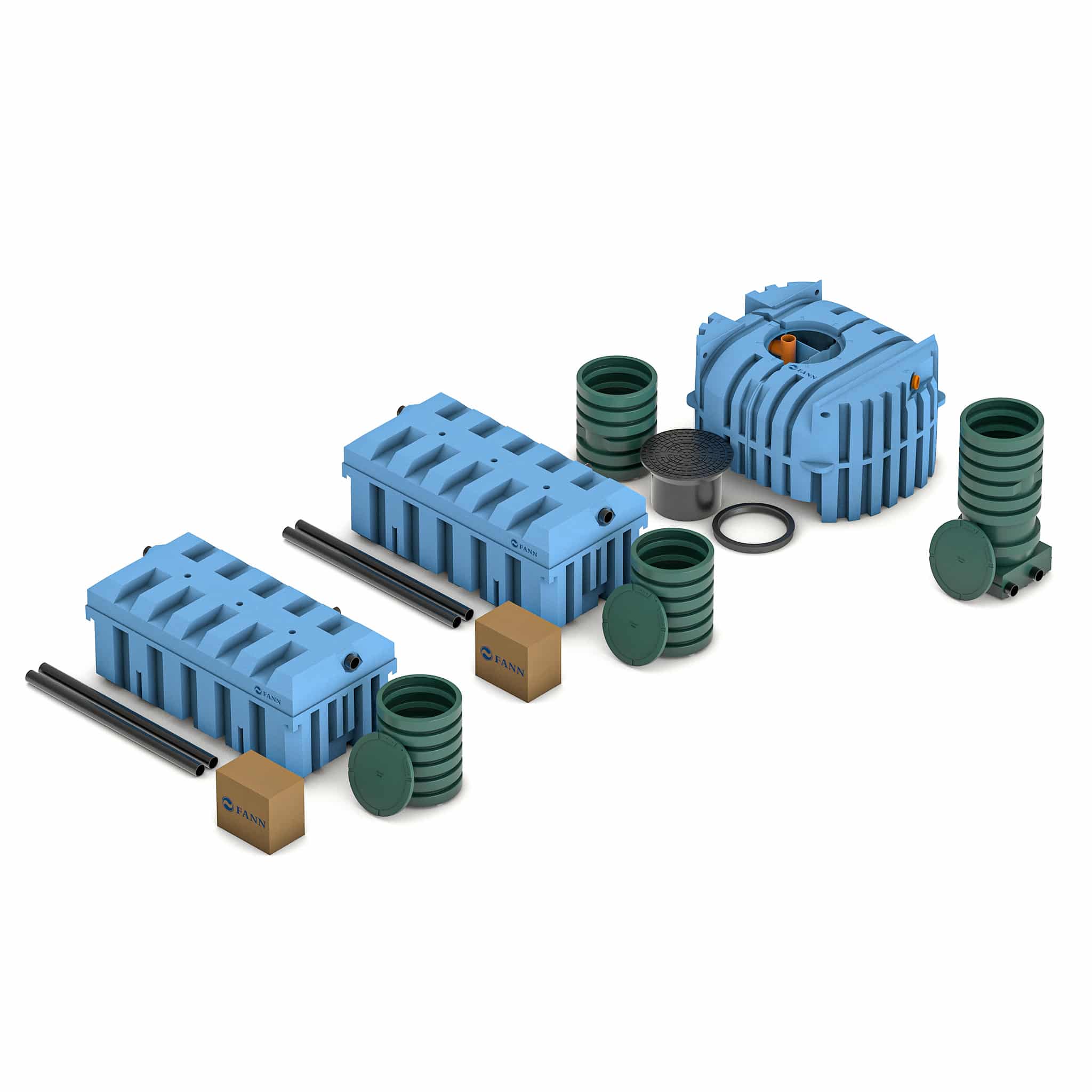 FANN Biobädd BDT, två hushåll FANN Biobädd BDT, två hushåll Avlopp BIOBÄDD FANN BLUE BDT, 2 HUSHÅLL