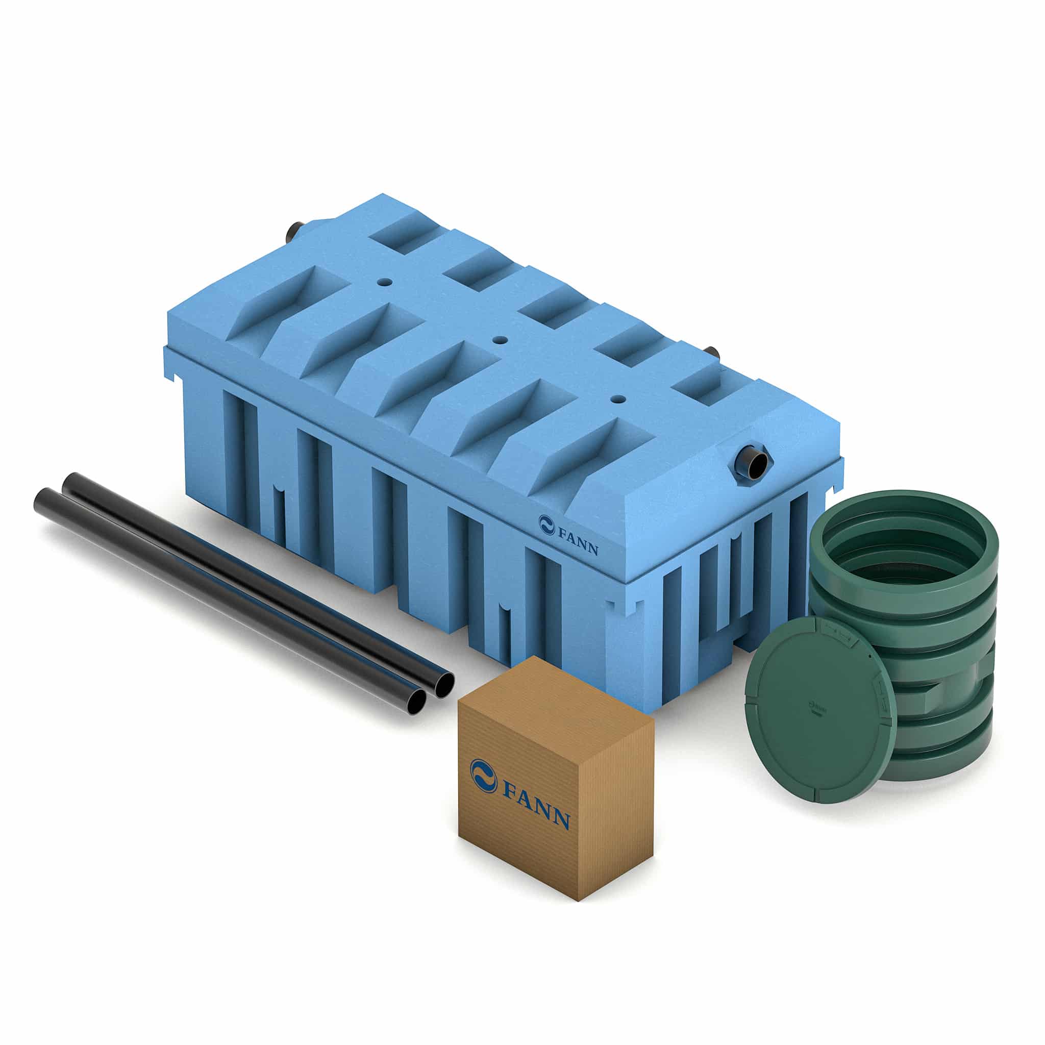 Fann Paket IN-DRÄN Biobädd 5S - Hög skyddsnivå 1-2 hushåll PAKET IN-DRÄN BIOBÄDD 5 S