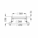 FURNES FAST RAM LOCK FK 300 Avlopp 300 fast ram, REGULAR lock FV, slit-/dämpring, lås och tätt spetthål