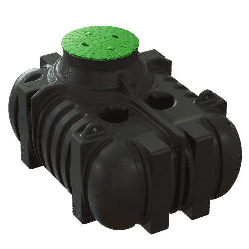 Sluten avloppstank smal 3000L med lock