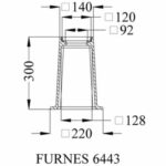 Ventilbetäckning SV, fast ram BASIC lock Avlopp VENTILBETÄCKNING SV, FAST RAM FYRKANTIG H=300, BASIC LOCK, 140X140MM, 6443/6441