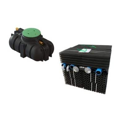 Votec slamavskiljare 1,2 m3 med modulpaket exkl. stos 1-2 hushåll VOTEC SLAMAVSKILJARE 1,2M³ MED INFILTRATIONSPAKET MODUL