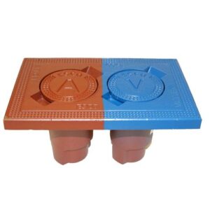 Dubbelbetäckning för spindelförlängare Avlopp DUBBELBETÄCKNING ESCO BLÅ/BRUN ULEFOS