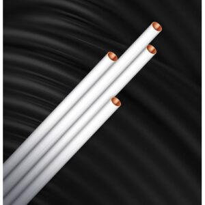 Kopparrör halvhårda vitlackerade 3 m Altech Vatten ALTECH CU-RÖR VIT 12X1MM HH 3M