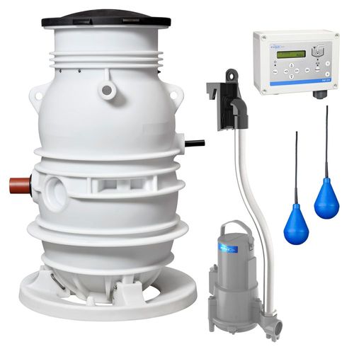 Pumpstation Flygt Compit 3-fas med tuggerpump Flygt MH3069 Avlopp ENKELPUMPSTATION/ M3069/ PE LOCK, 400V