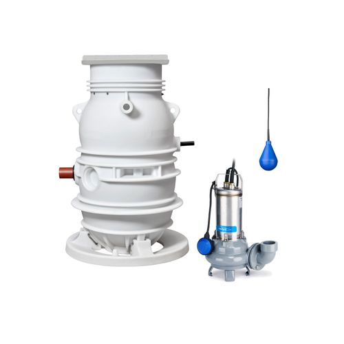 Pumpstation Flygt Compit 901H Drän Avlopp PUMPSTATION COMPIT 901H-EB-A/-L-DLM 50-11 230V 1,1 KW BETONG LOCK FLYGT