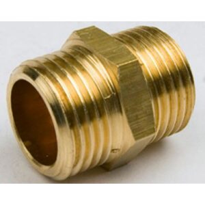 Sexkantnippel med utvändig gänga mässing Vatten SEXKANTNIPPEL