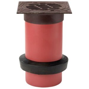 Teleskopsbetäckning med galler för dag- och dräneringsbrunn U-125 B Avlopp TELESKOPBETÄCKNING U-125B FYRKANTIGT SILLOCK