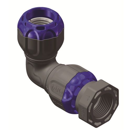 Vinkelkoppling Isiflo Sprint 122 90° Vatten VINKELKOPPLING ISIFLO SPRINT 122 90° MUFF X INVÄNDIG GÄNGA SVART/ BLÅ