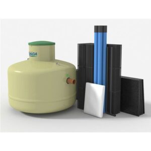 Slamavskiljarpaket 1,2 m³ med Biomodulpaket, BDT 1-2 hushåll BAGA SLAMAVSKILJARE 1,2M³ MED BIOMODULPAKET
