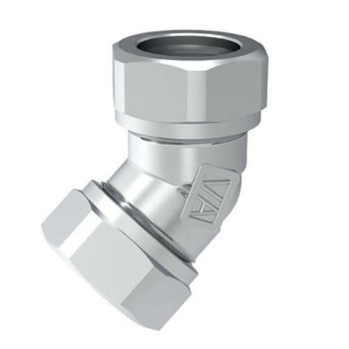 VA KOPPL.VINKEL 15MM 45GR FKR Vatten VINKELKOPPLING 15 MM X 45GR FÖRKROMAD VATETTE