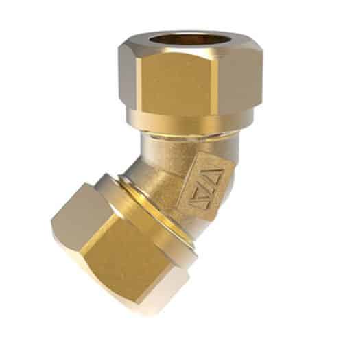 VA KOPPL.VINKEL 22 MM 45GR Vatten VINKELKOPPLING 22 MM X 45GR VATETTE