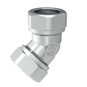 VA KOPPL.VINKEL 22MM 45 GR FRK Vatten VINKELKOPPLING 22 MM X 45GR FÖRKROMAD VATETTE