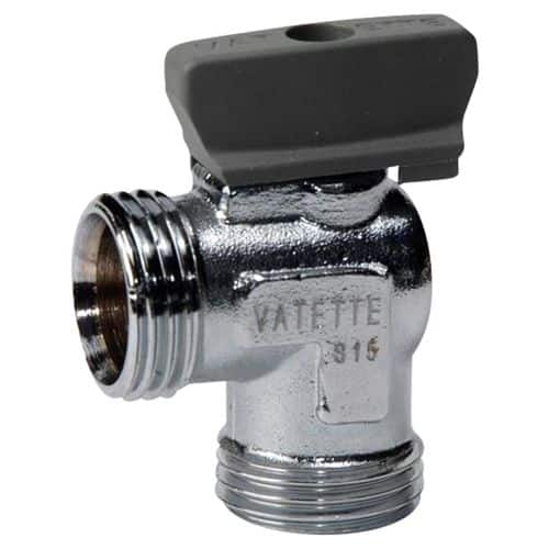 Vatette kulventil i vinkel med vred Vatten KULVENTIL G15 I VINKEL MED VRED FÖRKROMAD VATETTE