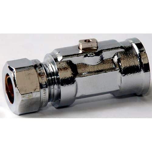 Vatette kulventil med mejselspår Vatten Vatette kulventil med mejselspår, invändig gänga x klämring