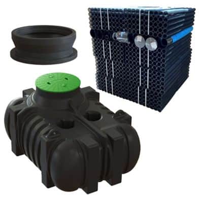 VOTEC SLAMAVSKILJARE 2,2M3 MED MODULER - NORMAL SKYDDSNIVÅ 1-2 hushåll SLAMAVSK 2,2M3 M MODUL VOTEC