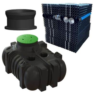 VOTEC SLAMAVSKILJARE 2,2M3 MED MODULER - NORMAL SKYDDSNIVÅ 1-2 hushåll VOTEC SLAMAVSKILJARE 2,2M3 M MODUL