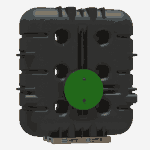 CIPAX Slamavskiljare 4200L med pumpbrunn 1-2 hushåll Robust, lågbyggd slamavskiljare med stor slamlagringskapacitet utrustad med 3 kammare samt integrerad pumpbrunn som ger extra lång sedimenteringssträcka och optimal reningsgrad