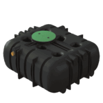 CIPAX Slamavskiljare 4200L med pumpbrunn 1-2 hushåll Robust, lågbyggd slamavskiljare med stor slamlagringskapacitet utrustad med 3 kammare samt integrerad pumpbrunn som ger extra lång sedimenteringssträcka och optimal reningsgrad