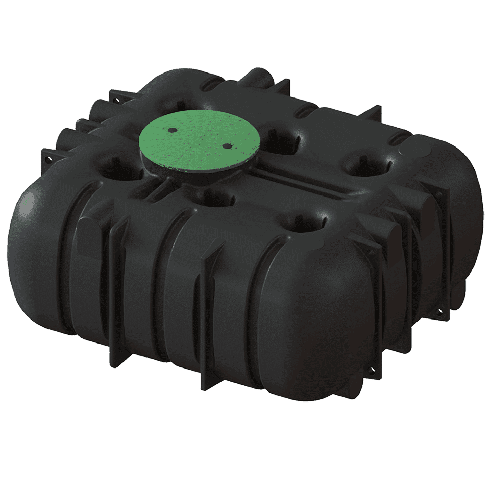 CIPAX Sluten tank 5000L lågbyggd Avlopp CPX Sluten tank 5000 L är nedgrävbar, miljövänlig, tillförlitlig och passar alla system och markförhållanden