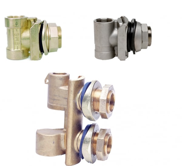 E.M.S. Enkeladapter & Dubbeladapter Vatten E