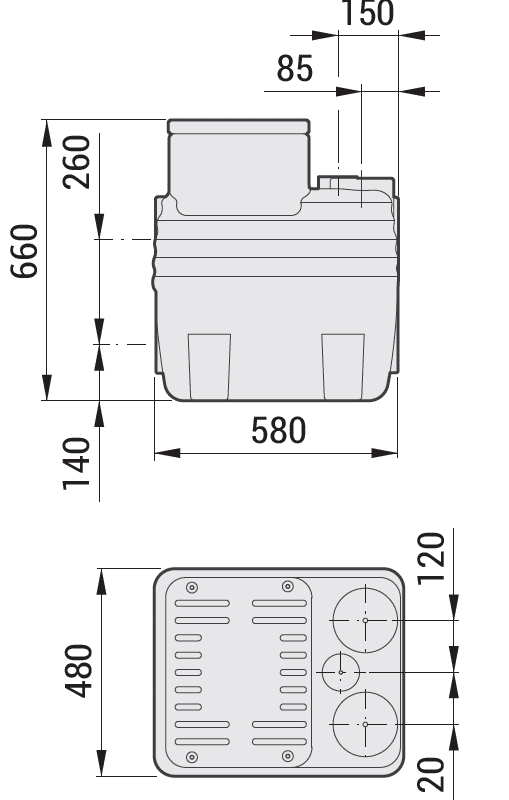 PUMPBRUNN BLUEBOX 150 LITER