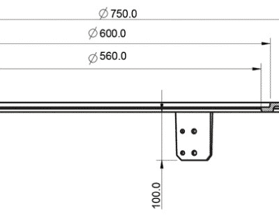 Lätt brunnslock 580-670 A15 i gjutjärn