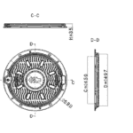 Lätt Brunnslock 590 KÖRBART Composite 12,5 ton Avlopp Lätt Brunnslock 590 KÖRBART Composite 12,5 ton