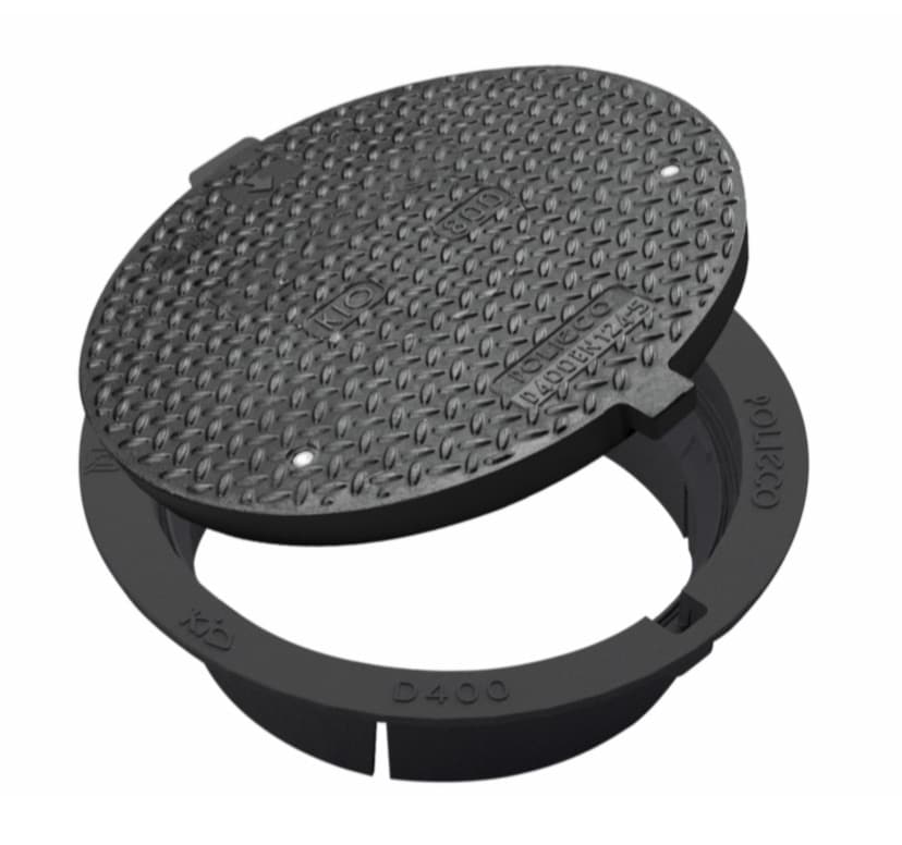 Lätt körbart Brunnslock 600 Composite D400 Avlopp Lätt körbart Brunnslock 600 Composite D400