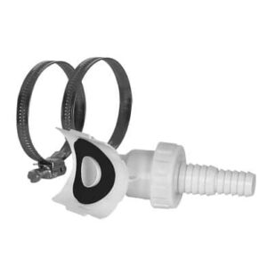 Sadelslangnippel Faluplast Avlopp SADELSLANGNIPPEL 32-110 MM X 45° ANSLUTNING DISK-/TVÄTTMASKIN MED SLANGKLÄMMOR VIT FALUPLAST