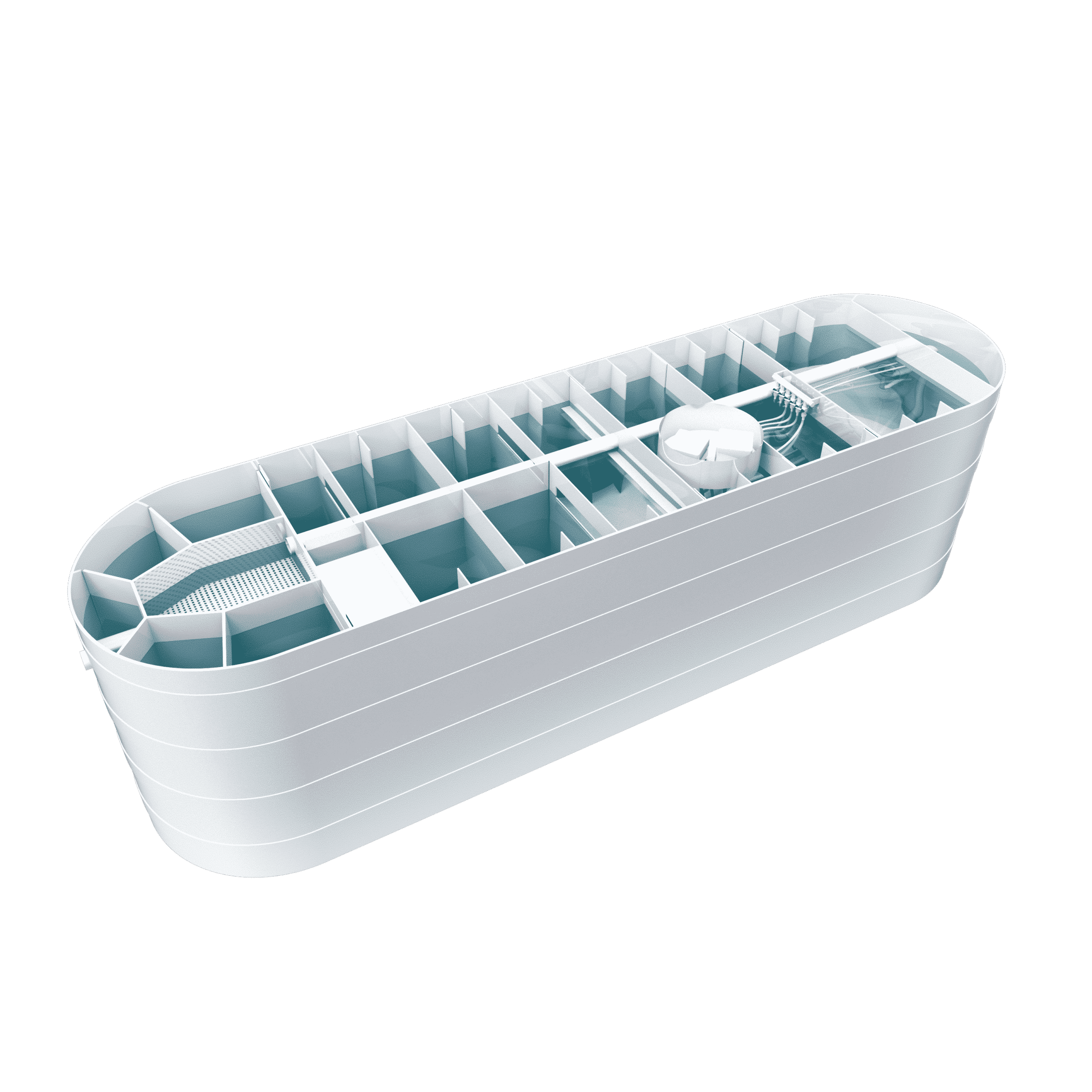 August AT50 Reningsverk inkl förstärkt förankringsplatta August AT50 Reningsverk inkl förstärkt förankringsplatta 5- hushåll August AT50 minireningsverk är anpassat för både permanent boende och fritidshus, och är dimensionerade för 40 personer