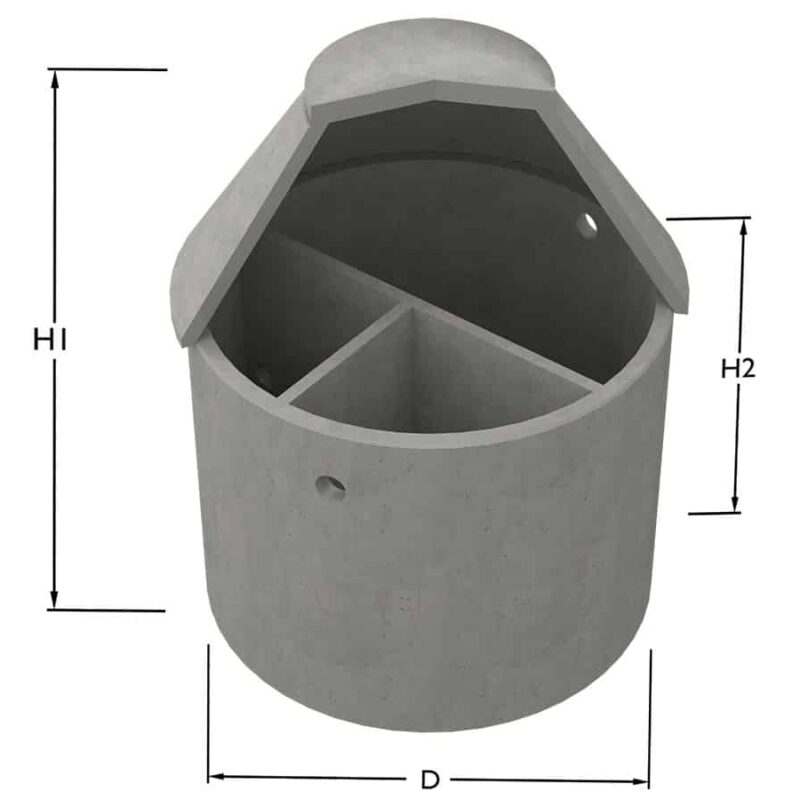 Tranåsbrunnen Slamavskiljare 2 m³