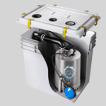 PUMPSTATION NANOBOX DR STEEL37 33L AVLOPPSPUMPAR Minipumpstation för placering ovan golv, under tvättställ, diskho till badkar eller utslagsbackar m