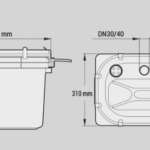 PUMPSTATION NANOBOX DR STEEL37 33L AVLOPPSPUMPAR Minipumpstation för placering ovan golv, under tvättställ, diskho till badkar eller utslagsbackar m