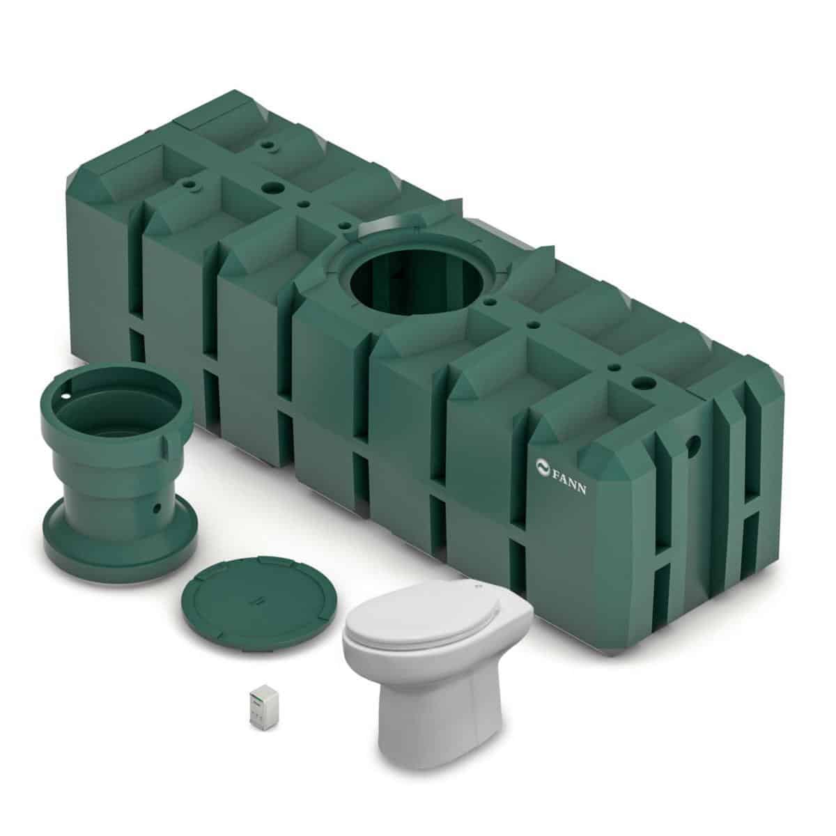 FANN Green Vakuumtoalettsystem komplett FANN Green Vakuumtoalettsystem komplett ENSKILT AVLOPP FANN Green Toalettsystem Vatten- och energisnål vakuumtoalett för känsliga miljöer