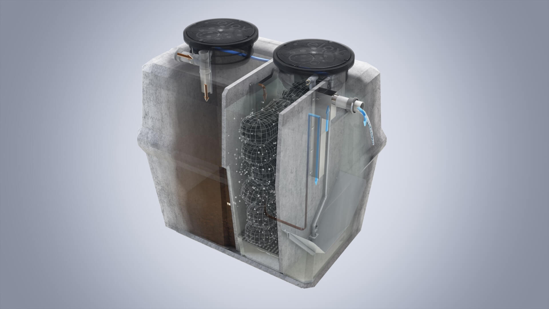 Reningsverk i betong Oxyfix C-90 - Hög skyddsnivå