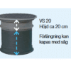 Halsförlängning (för förlängning av VS 20) Avlopp Mellanring DN 600 Inkl