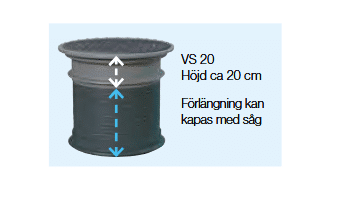 Halsförlängning (för förlängning av VS 20)