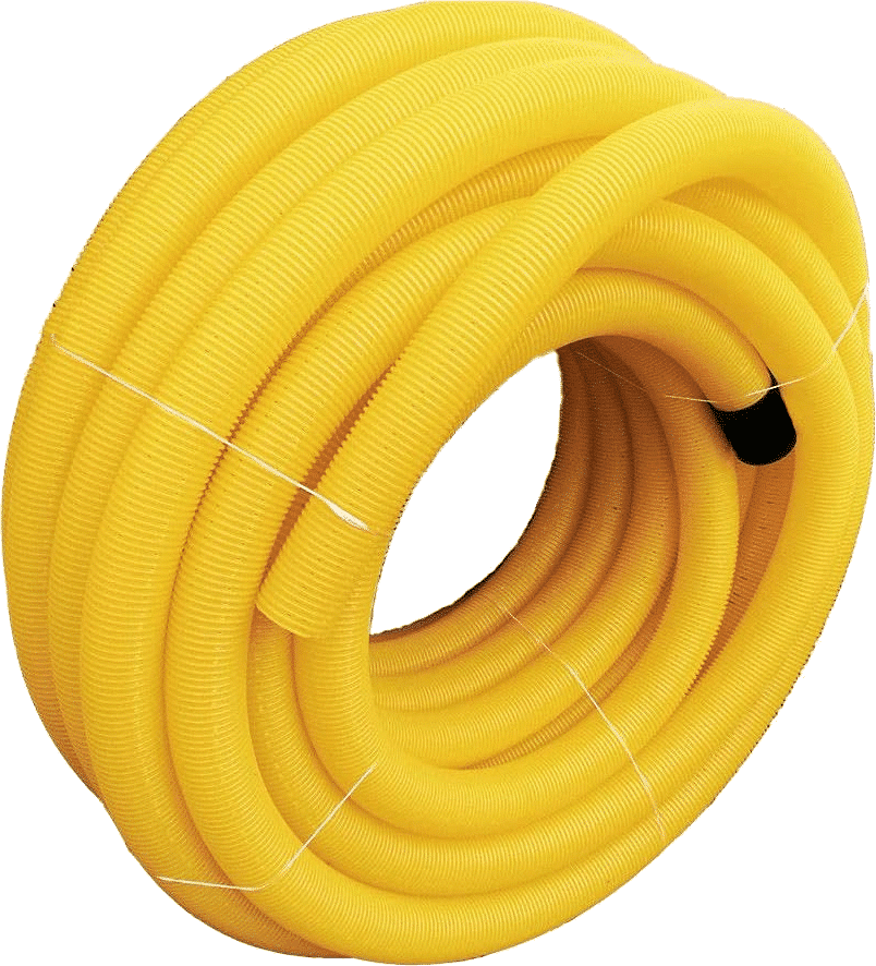 Kabelskyddsrör 50mm Gul 50m dragtråd slät insida Vatten Kabelskyddsrör 50mm Gul 50m dragtråd slät insida