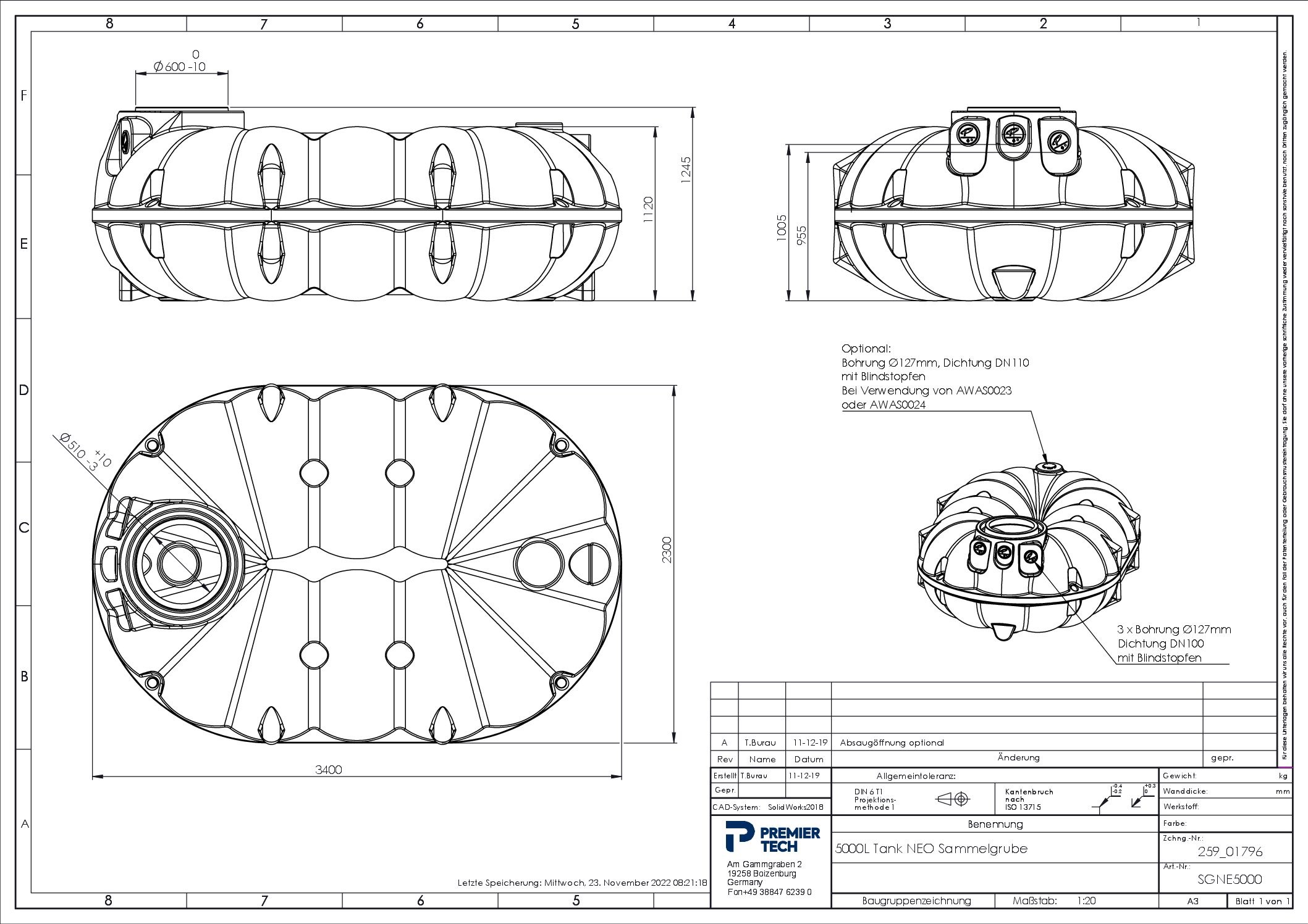 Neo Sluten avloppstank Neo Sluten avloppstank Avlopp Vi ger 35 års garanti för våra slutna tankar
