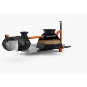 Slamavskiljare och kompakt kokosbädd (biofilter)