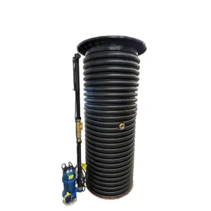 Pumpstation med tuggerpump 1-fas