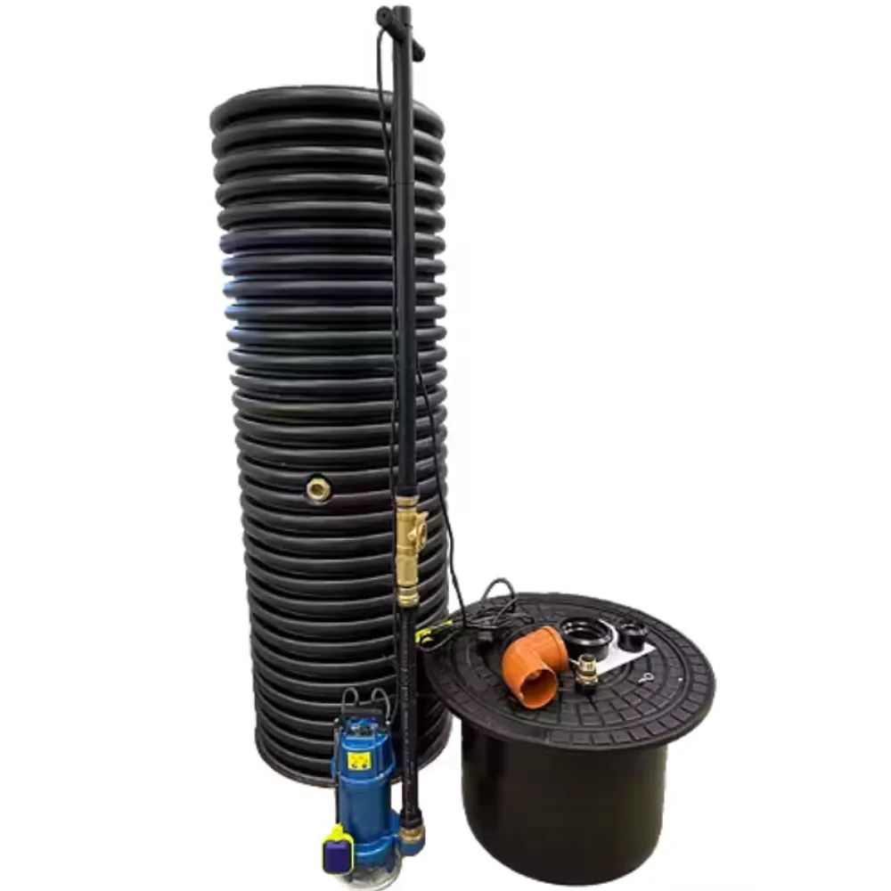 Pumpstation med tuggerpump 1-fas